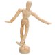 thumbnail image 1 of Figura de maniquí de madera Uxcell de 4.5", modelo de maniquí para dibujo de artista, flexible y móvil, 1 of 7