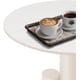 thumbnail image 2 of Mesa auxiliar de metal blanco con tapa de mármol, mesa de centro moderna para sofá, sala de estar, dormitorio,Blanco, 2 of 2
