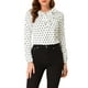 thumbnail image 1 of BLUSA DE MANGA LARGA CON VOLANTES PARA MUJER EN SAN VALENTÍN INSPIRE CHIC M Blanca con Lunares Negros, 1 of 8