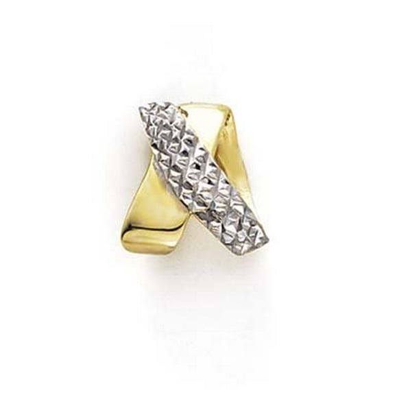 14k Two-Tone Gold X Style Slide - 2.4 Grams