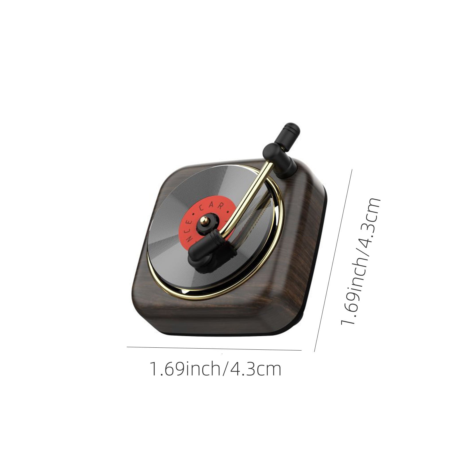 Fufafayo Phonograph Record Player Car Perfume Vent Clip, Retro Car Air Freshener Diffuser, Decorative Ornaments for Car Air Conditioner , Aromatherapy Decor for Dashboard