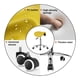 thumbnail image 5 of Taburete giratorio KKTONER de piel sintética con ruedas, 5 of 7