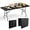 Black, variant on Portable Folding Table – HDPE Tabletop with Metal Frame for Camping and Picnics