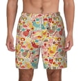 thumbnail image 3 of Uemuo Colorful Chicken Pattern Mens Swim Trunks Quick Dry Board Shorts with Mesh Lining, Stretch Beach Shorts Quick Dry No-Chafing Board Shorts-Small, 3 of 9