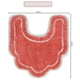 thumbnail image 2 of Home Weavers Allure Bathroom Rug Toilet Rugs U Shaped Contour,Extra Thick Toilet Rug, Non-Slip Contour Mat for Bathroom,100% Cotton Soft, Absorbent Water, Machine Washable, 20"x20" Contour, Coral, 2 of 9