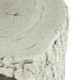 thumbnail image 5 of DecMode Magnesium Oxide Owl Tree Trunk Garden Stool with Brown Accents, White, 5 of 9