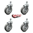 thumbnail image 2 of 5 Inch Thermoplastic Rubber Wheel Swivel 3/8 Inch Threaded Stem Caster Set SCC, 2 of 2
