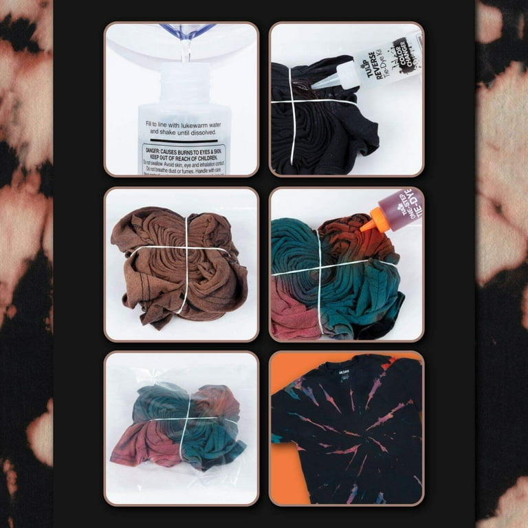 Tulip One-Step Tie-Dye Kit Reverse Bleach Dye Technique 4 Color