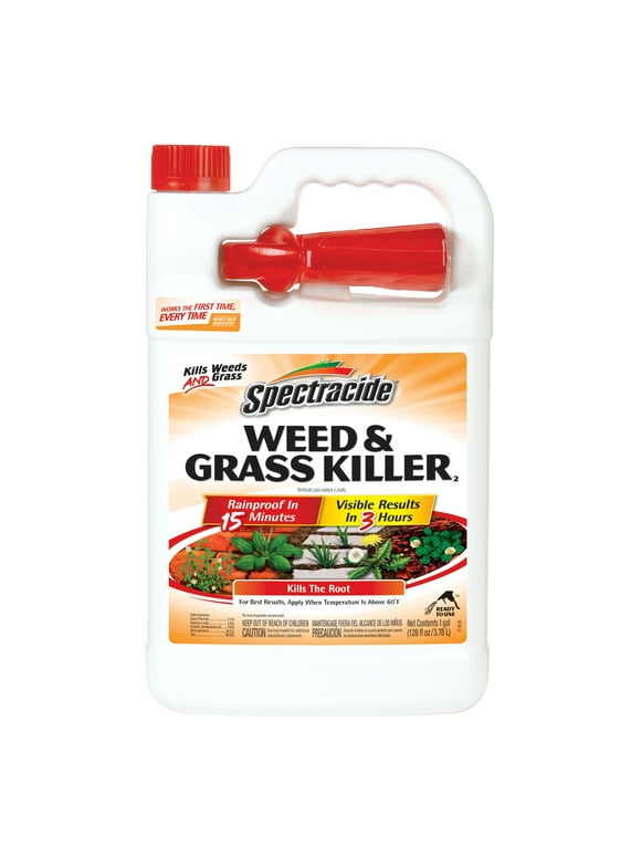 Spectracide Weed & Grass Killer, Ready-to-Use, Kills Weeds and Grasses Down to the Root, 1 Gallon