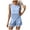 Sky Blue, variant on QGJZVUNL Women's 2 Piece Short Sets Eyelet Tank Tops High Waisted Shorts with Pockets Summer Outfits Size Xs