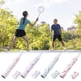 thumbnail image 2 of Anti-Slip Sweat Absorbent Badminton Racket Grip Tape Velvety PU Overgrip for Tennis Racquet Squash Shock Absorption Sticky Handle Wrap No Gloves Required, 2 of 8
