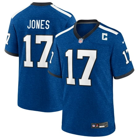 Men's Nike Daniel Jones Heather Royal Indianapolis Colts Alternate 2 Indiana Nights Game Jersey