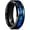 Black & Blue Foils, variant on King Will GALAXY Mens 8mm Black Tungsten Carbide Wedding Ring with Blue Foils Inlay Beveled Edge Foils Tungsten Wedding Band Comfort Fit Size 10