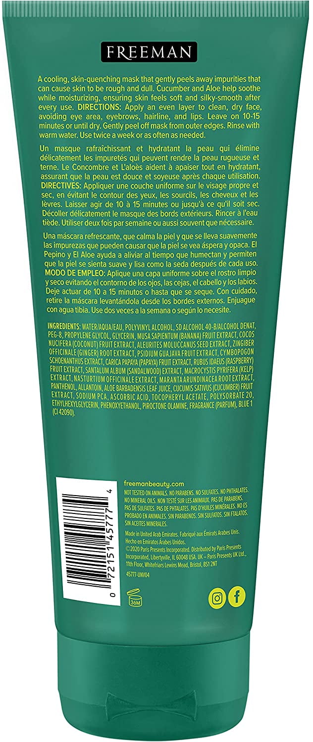Freeman Feeling Beautiful Facial Peel-Off Mask Cucumber 6 oz