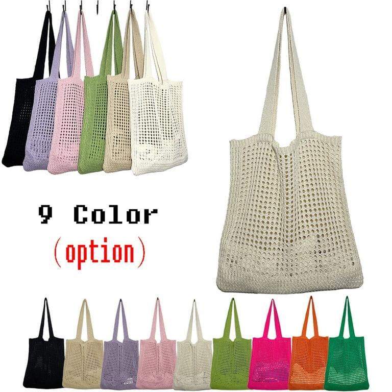Womens Large Beach Tote Bags Shoulder Handbag Tote bag Beach Crocheted Tote Cute Tote bag Apricot Walmart