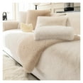 thumbnail image 5 of Artificial Rabbit Plush Sofa Cover Universal Soft Sofa Towel Covers Non-slip L Shape Sofa Blanket Couch Cushion Mat Living Room, 5 of 7