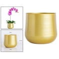 thumbnail image 3 of Brass Toned Round Cactus Plant Pot with Drainage Hole B, 3 of 8