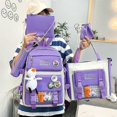 thumbnail image 3 of 2025 School Student Backpack College Bookbag Travel Bag Harajuku Style Large Capacity Five-piece Casual, 3 of 4