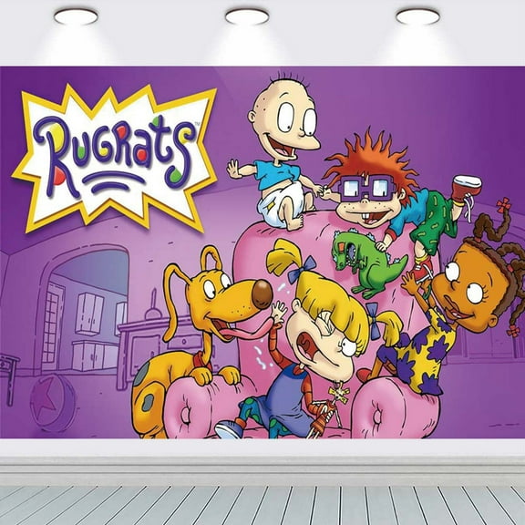 Rugrats Backdrop Banner Party Supplies Poster Movie Theme Background for Photography Birthday Decorations