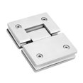 thumbnail image 1 of Kenally Clip de acero inoxidable 304/201 para baño, bisagra para puerta de vidrio para cuarto de ducha, abrazadera sin marco de 180 grados, accesorios Herramientas y ferretería 304 brillante Kenally TO000659-04, 1 of 6
