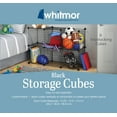 Whitmor Storage Cubes Stackable Interlocking Wire Shelves Black