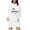 White, variant on TIMIFIS Hooded Sweater Dress Women's Christmas Print Loose Long Sleeve Hoodie Sweater Top Hooded Dress with Pockets