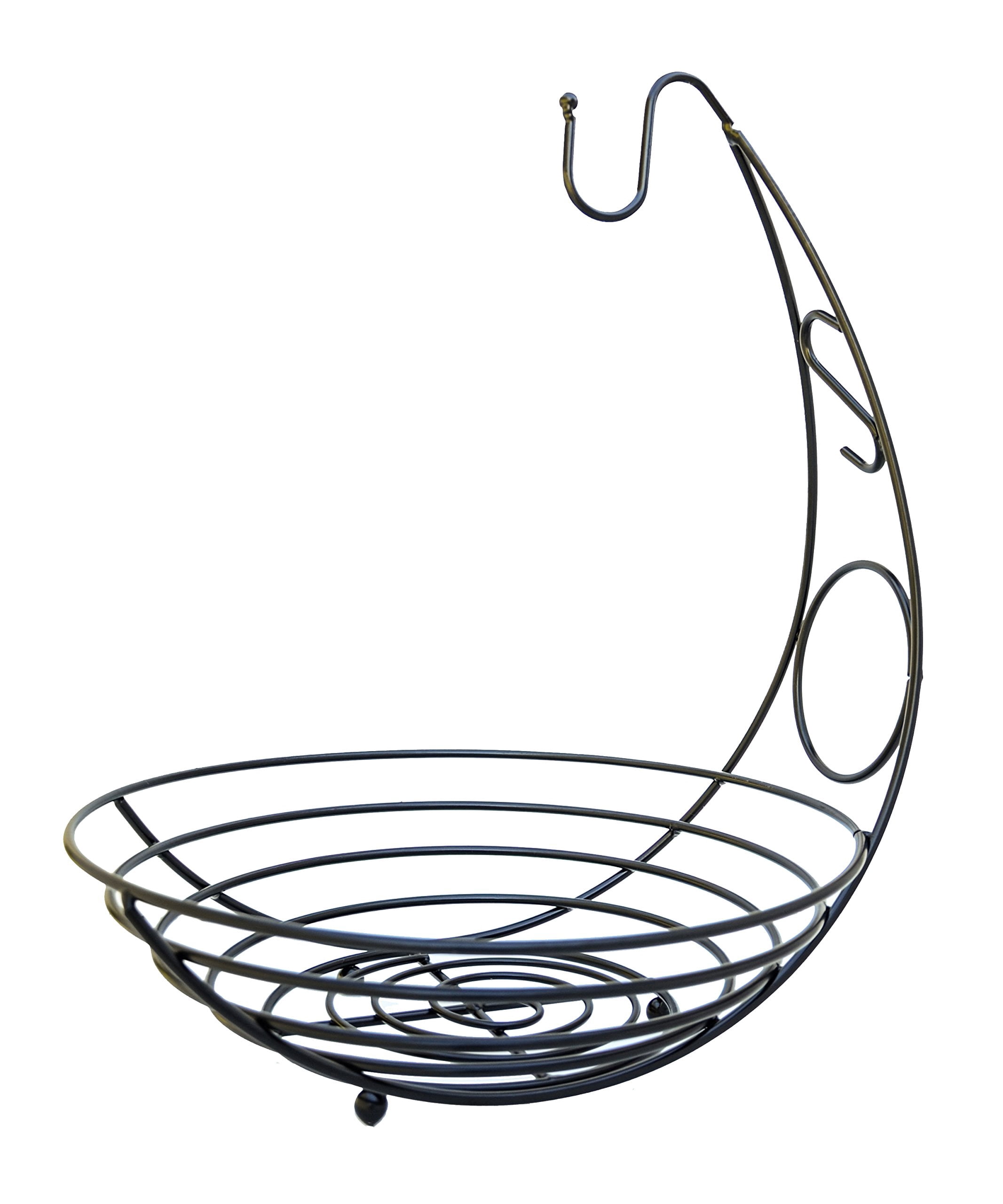 Fruit Basket with Banana Hanger Heavy-Duty Wire Fruit Basket for Kitchen Stable and Durable Fruit Bowl for Kitchen Counter Dining Table Centerpiece Kitchen Countertop Storage
