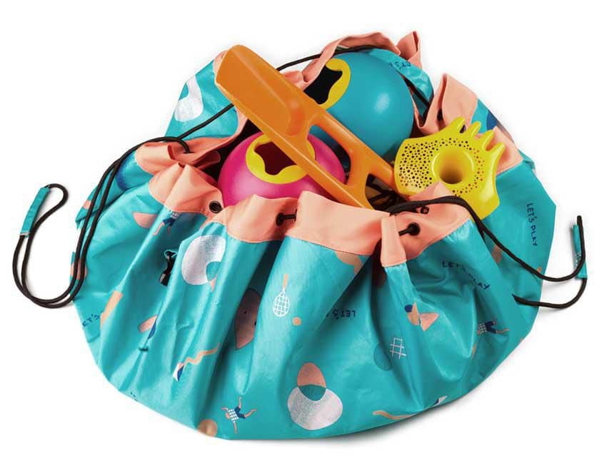 Play & Go - Solution Extérieure Imperméable - Tapis de Jeu 3-en-1 - Sac de Rangement et Sac à Couches - Parfait pour la Plage, le Parc et les Pique-niques - Sangle d'Épaule Réglable - Trou d'Évacuatio
