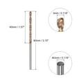 thumbnail image 2 of Uxcell 3mm Dia 80mm Long Length Titanium Coated K35 Tungsten Carbide Twist Drill Bits, 2 of 6