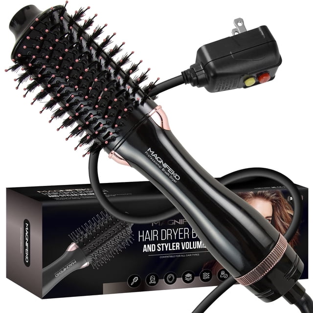 Cepillo para secador de pelo Magnifeko Round Hot Air Black 1200W