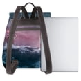 thumbnail image 3 of Easygdp Boat Lighthouse Storm Waves Mochila de Cuero para Mujeres, Bolso de Hombro, Bolsos de Mano de Moda para Trabajo y Viajes, 3 of 4