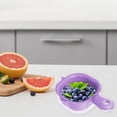 thumbnail image 7 of Mini Colander, Double-Layer Vegetable Washing Basket with Handle, Detachable Plastic Fruit Cleaning Bowl with Strainer, Hanging Fruit Strainer for Pasta Salad Berry, BeigeMini Colander, 7 of 7