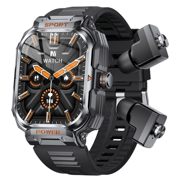 Pisexur Electrónica para Hombres Reloj Deportivo Reloj Auriculares En 1 Reloj Bluetooth Control de Llamadas NFC Multi Sport.01 Pantalla Grande Soporte Llamadas Inalámbricas Electrónica para Niños, Or
