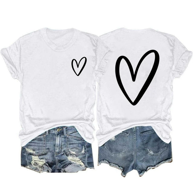 Tops Cortos para las Mujeres, Casual Impreso Delantero Corto Espalda Larga Manga Corta Raglan Cuello Redondo Blusa Hecha de Poliéster, Tops Largos para las Mujeres