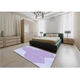 thumbnail image 5 of Ahgly Company Machine Washable Indoor Square Transitional Purple Mimosa Purple Area Rugs, 8' Square, 5 of 7