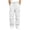 White, variant on Annhoo Boys Girls Cargo Joggers Pants with Pockets Fashion Drawstring Elastic Waist Pleated Pants Basic Casual Trousers