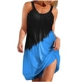 thumbnail image 2 of EGNMCR Robes de Fête pour Femmes Mode pour Femmes Sans Manches à Rayures Imprimées Ourlet Imprimé Robe de Plage Ample, 2 of 5