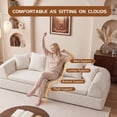 thumbnail image 5 of Leumius 104'' Cloud Sofa Couch with Deep Seat,Boneless Couch with Memory Foam for Living Room,No Assembly Required,White, 5 of 12