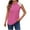 Hot Pink, variant on fatyb Striped Tank Tops Womens Lace Sleeveless T Shirts Crew Neck Tunic Casual Loose Summer Blouses