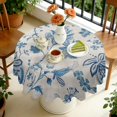thumbnail image 4 of Round Tablecloth 60x60 Inch flower Flowers Spring Summer Table Cover for Party Picnic Dinner, 4 of 5