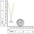 thumbnail image 3 of Gem Stone King 925 Silver and 10K Yellow Gold Lab Grown Diamond Cat Figure Chain Necklace for Women with Mermaid Fin Charm with 18 inch Heart Shape Solid Gold Chain, 3 of 3