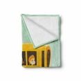thumbnail image 2 of School Bus Soft Flannel Fleece Throw Blanket, Back to School Lettering with Boys and Girls Smiling Waving Happy Faces, Cozy Plush for Indoor and Outdoor Use, 50" x 70", Multicolor, by Ambesonne, 2 of 6