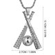 thumbnail image 3 of Béisbol Bat Collar chapado en oro completo de acero inoxidable collar de béisbol Bat Joyería, 3 of 8