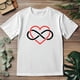 thumbnail image 4 of Playera Blanca Camiseta Unisex Corazón Love 4ever, 4 of 5