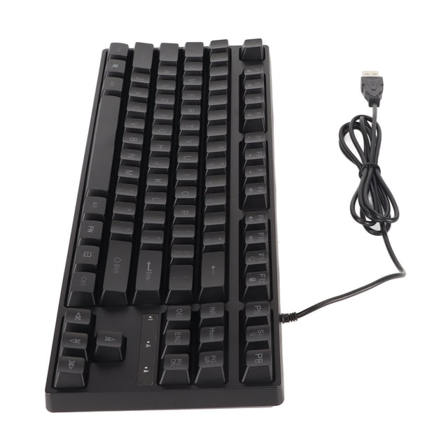 USB Wired Keyboard, Ergonomic Mechanical Keyboard 87 Keys Backlight For Laptop