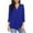 Blue, variant on Aloohaidyvio Women Casual Loose Pullover V-neck Top Solid Color Shirt