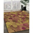 thumbnail image 3 of Ahgly Company Machine Washable Indoor Square Transitional Brown Red Area Rugs, 3' Square, 3 of 7