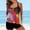 Red, variant on LoyisViDion Women Swimsuits On Clearance Womens Multi Color Tie-Dye Print Set Two Piece Swimdress and Panty Swimsuits Red XXL