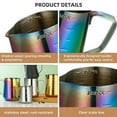 thumbnail image 3 of 1 x 360ml Stainless Steel Tip Pull Tank Coffee Creamer Inside and Outside Graduated Measuring CupsChroma, 3 of 5
