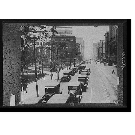 Historic Print, [Plaza and street], 16" x 20"
